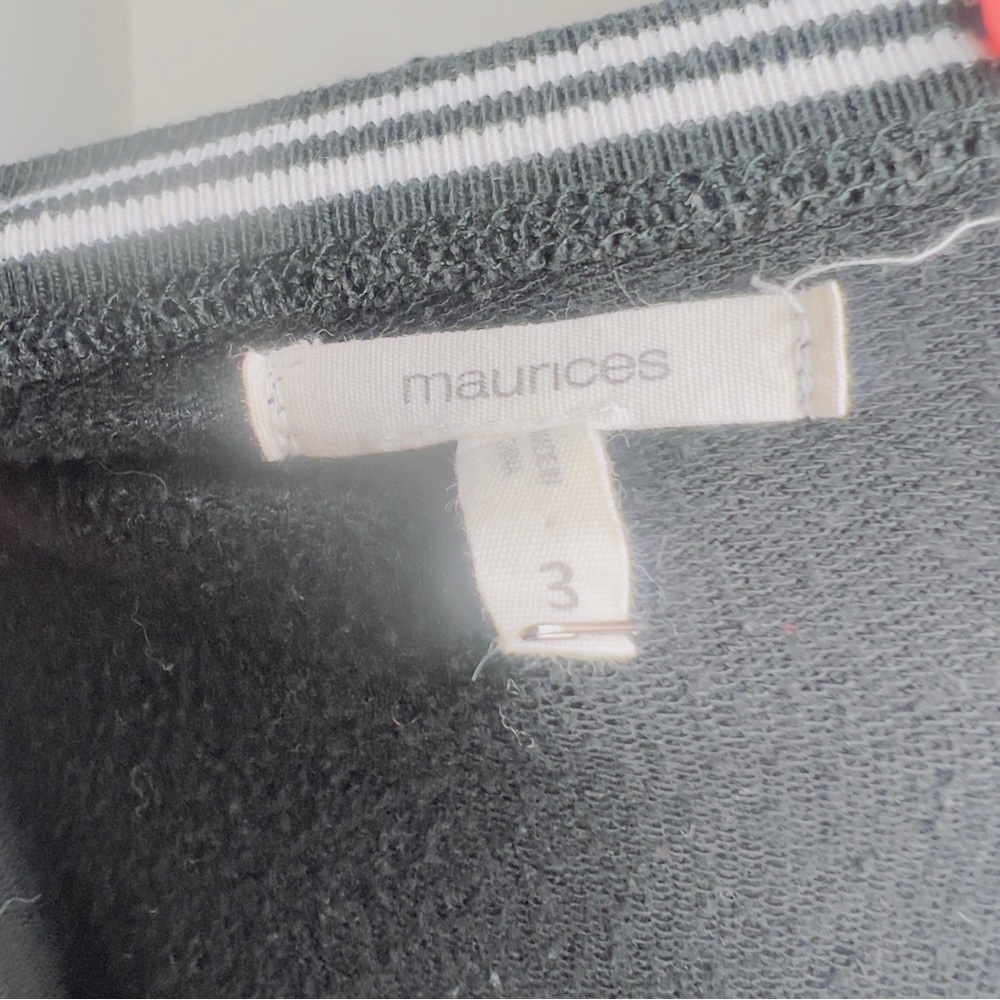 Maurices Black and White Colorblock Long Sleeve Shirt (Size 3X) - Picture 5 of 6